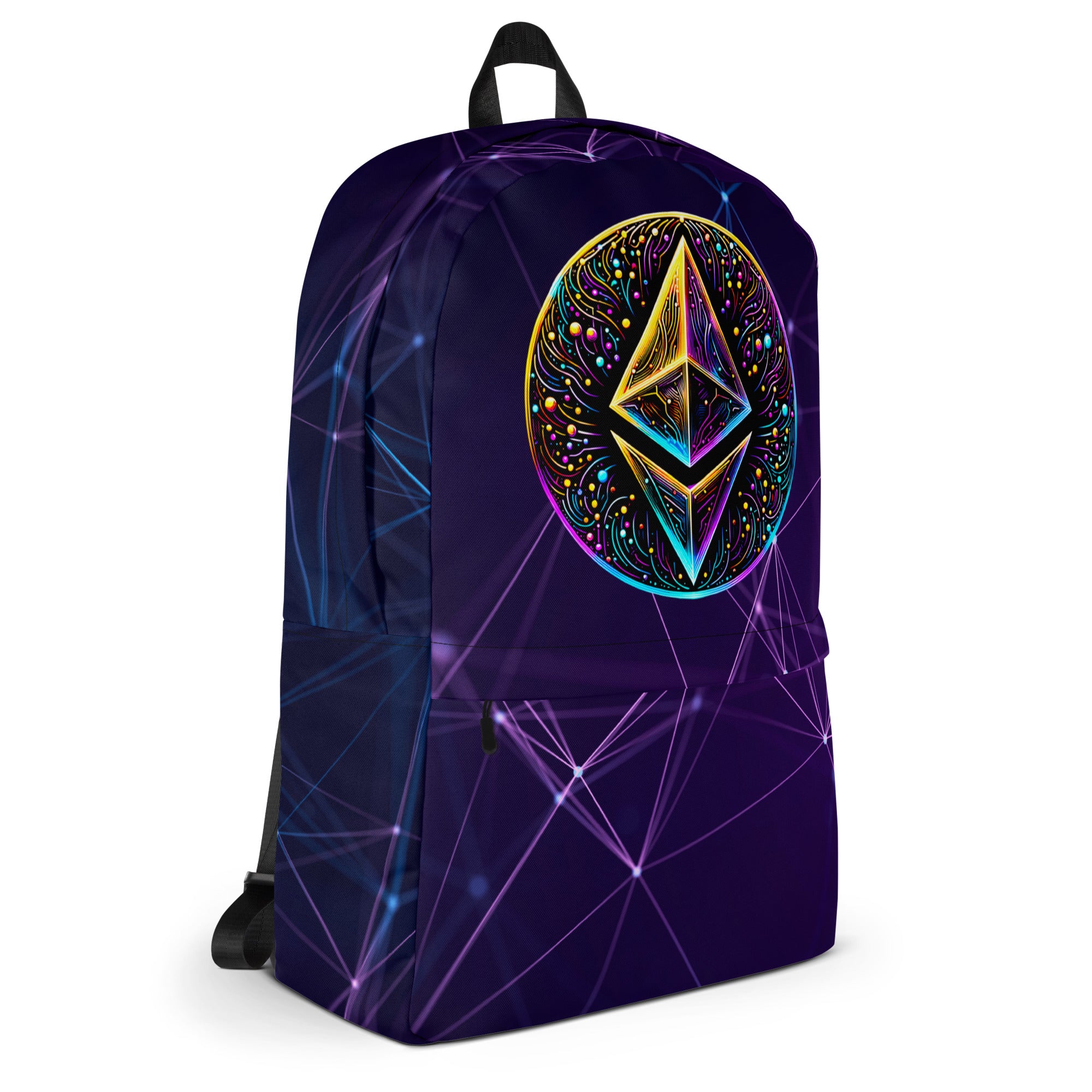 Whimsical Ethereum ETH Altcoin Crypto Symbol Backpack Bag