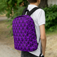 Purple Haunted Mansion backpack, right-side view