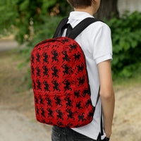 Red Krampus backpack, right-side view