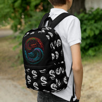 Yin Yang Dragons backpack, right-side view