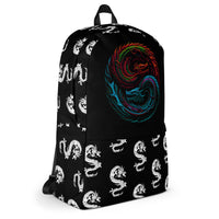 Yin Yang Dragons backpack, right-side view
