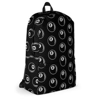 8 Ball Billiards backpack, right-side view