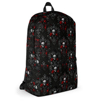 Skulls Roses & Ravens backpack, right-side view