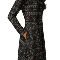 Women's long-sleeve midi dress product details