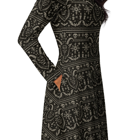 Women's long-sleeve midi dress product details