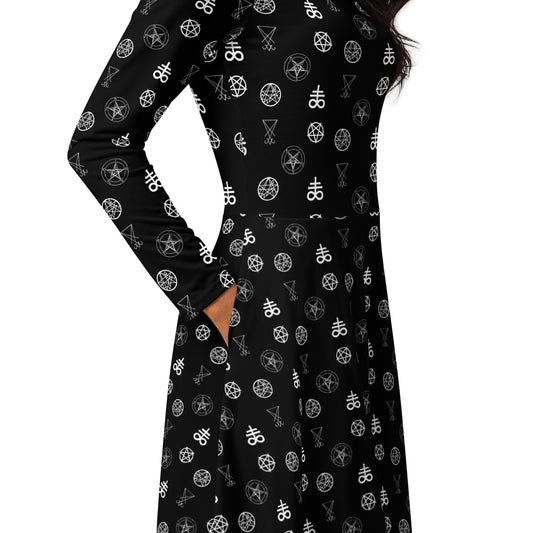 Women's long-sleeve midi dress product details