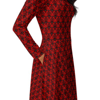 Women's long-sleeve midi dress product details