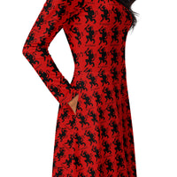 Women's long-sleeve midi dress product details