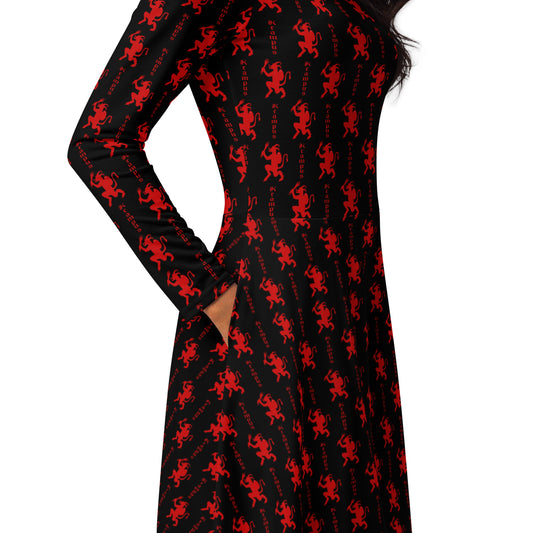 Women's long-sleeve midi dress product details