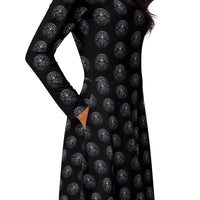 Women's long-sleeve midi dress product details