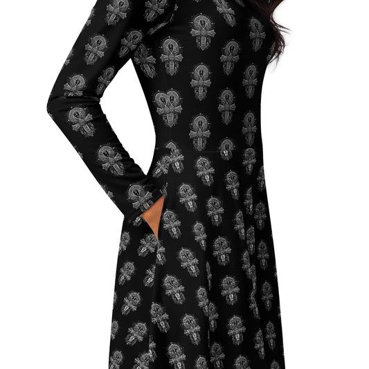 Women's long-sleeve midi dress product details