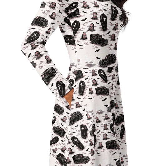 Women's long-sleeve midi dress product details