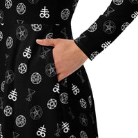 Women's long-sleeve midi dress product details