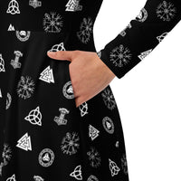 Women's long-sleeve midi dress product details