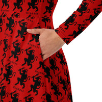 Women's long-sleeve midi dress product details