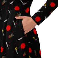 Women's long-sleeve midi dress product details