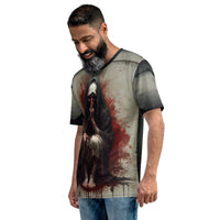 Graphic crew-neck T-shirt, left-side view