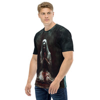 Graphic crew-neck T-shirt, left-side view