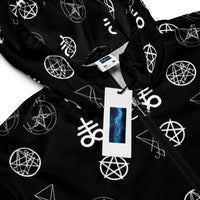 Unisex hooded occult windbreaker product details