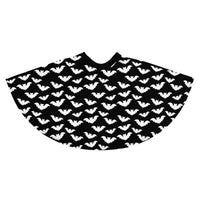 Flying Vampire Bats pattern on women's skater skirt, back view