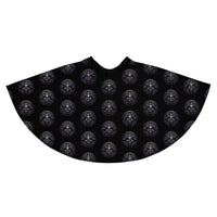 All-Seeing Eye Medallions pattern on women's skater skirt, back view
