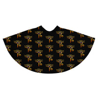 Eye of Ra pattern on women's skater skirt, back view