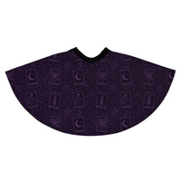 Purple Tarot Cards pattern on women's skater skirt, back view