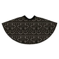 Krampus Christmas Pattern pattern on women's skater skirt, back view
