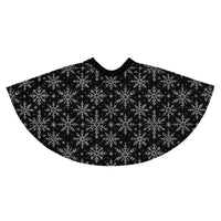 Gothic Snowflakes pattern on women's skater skirt, back view