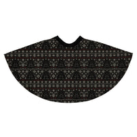 Gothic Christmas Tree pattern on women's skater skirt, back view