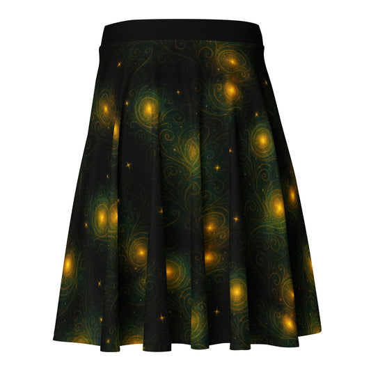 Tree of Life pattern on women's skater skirt, back view