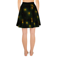 Tree of Life pattern on women's skater skirt, back view