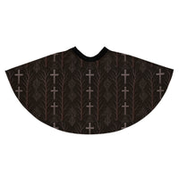 Gothic Cross & Dead Trees pattern on women's skater skirt, back view