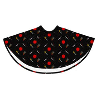 Classic Horror Weapons pattern on women's skater skirt, front view