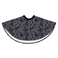 Black Rose Lace pattern on women's skater skirt, front view