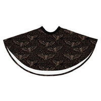 Vampire Bat Skeletons pattern on women's skater skirt, front view