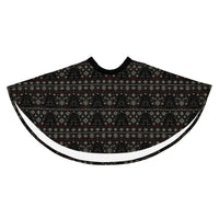 Gothic Christmas Tree pattern on women's skater skirt, front view