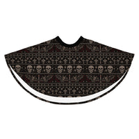 Skulls & Bats Christmas Pattern pattern on women's skater skirt, front view