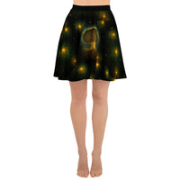 Tree of Life pattern on women's skater skirt, front view