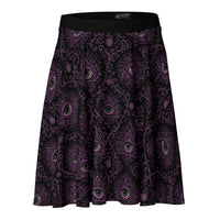 All-Seeing Eye pattern on women's skater skirt, front view