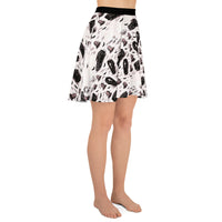 Hearse & Coffin pattern on women's skater skirt, right-side view