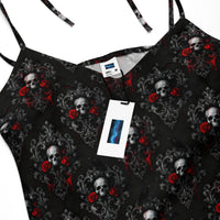 Women's tie-strap chiffon slip dress product details
