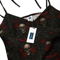 Women's tie-strap chiffon slip dress product details
