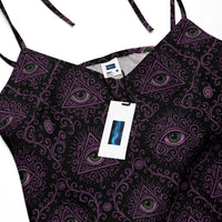 Women's tie-strap chiffon slip dress product details