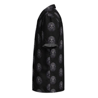 All-Seeing Eye patterned button-up shirt, left-side view