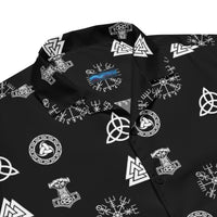 Unisex short-sleeve button-up shirt product details