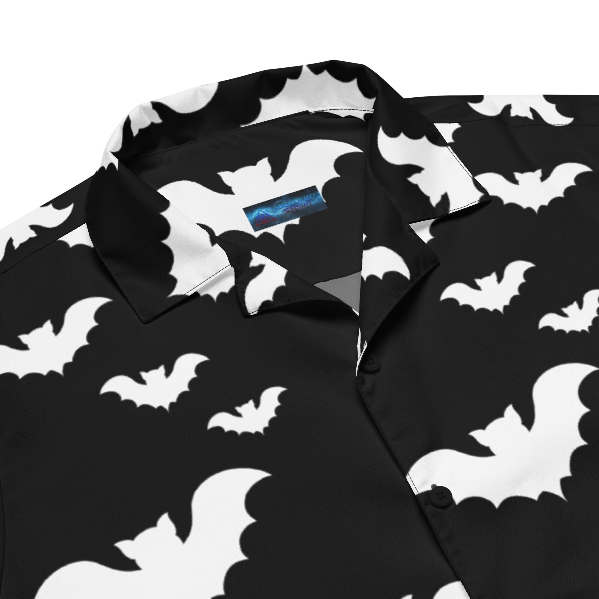 Halloween Vampire Bats Pattern Button Up Shirt