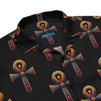 Unisex short-sleeve button-up shirt product details