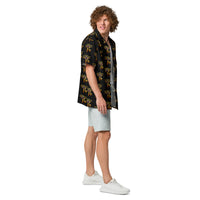 Eye of Ra patterned button-up shirt, right-side view