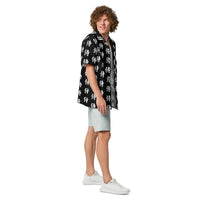 Samurai Kanji 侍 patterned button-up shirt, right-side view